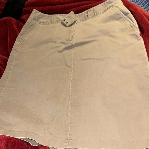 Vintage Talbots khaki Lycra midi skirt Sz 8 - Picture 15 of 15